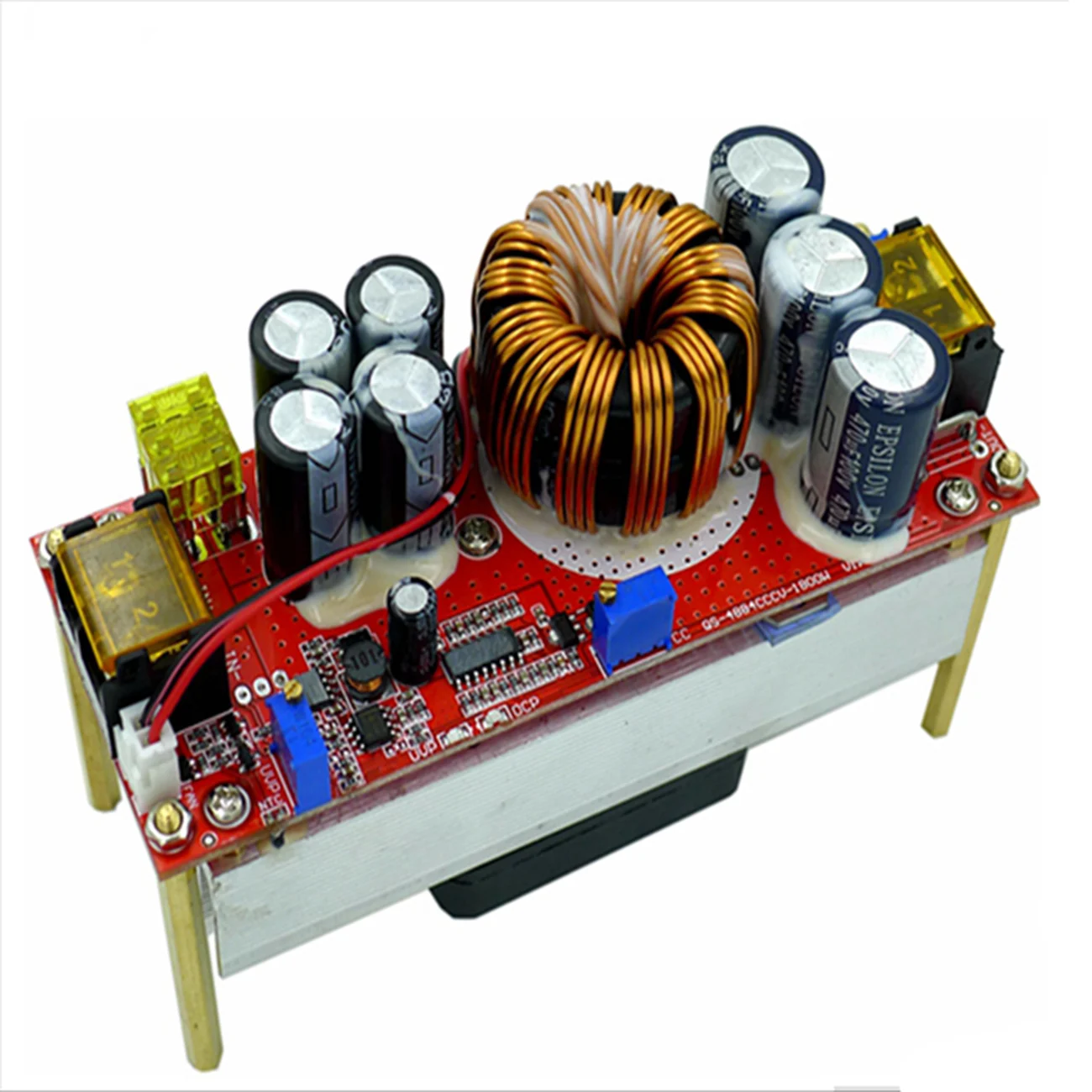 

DC DC Voltage Converter CV Boost Converter Step Up Adjustable Module Power Supply 1800W 40A DC-DC 10V -60V to 12V-90V Regulator