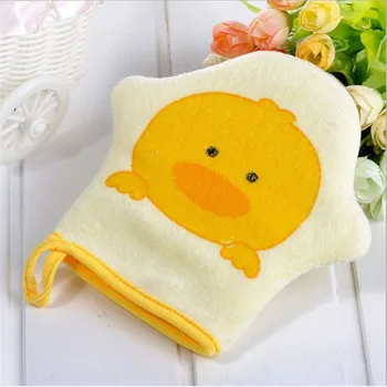 

Big Yellow Duck Baby Bath Sponge Cartoon Super Soft Cotton Brush Rubbing Towel Ball New Arrival Bath Gloves Baby Bath Brushes
