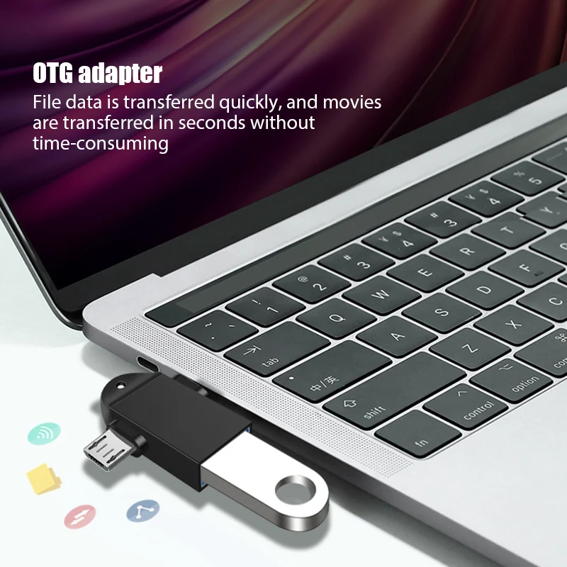 2 in 1 OTG Adapter USB 3.0 Female To Micro USB Male and USB C Male Connector Aluminum Alloy on The Go Converter usb converter for phone Adapters & Converters