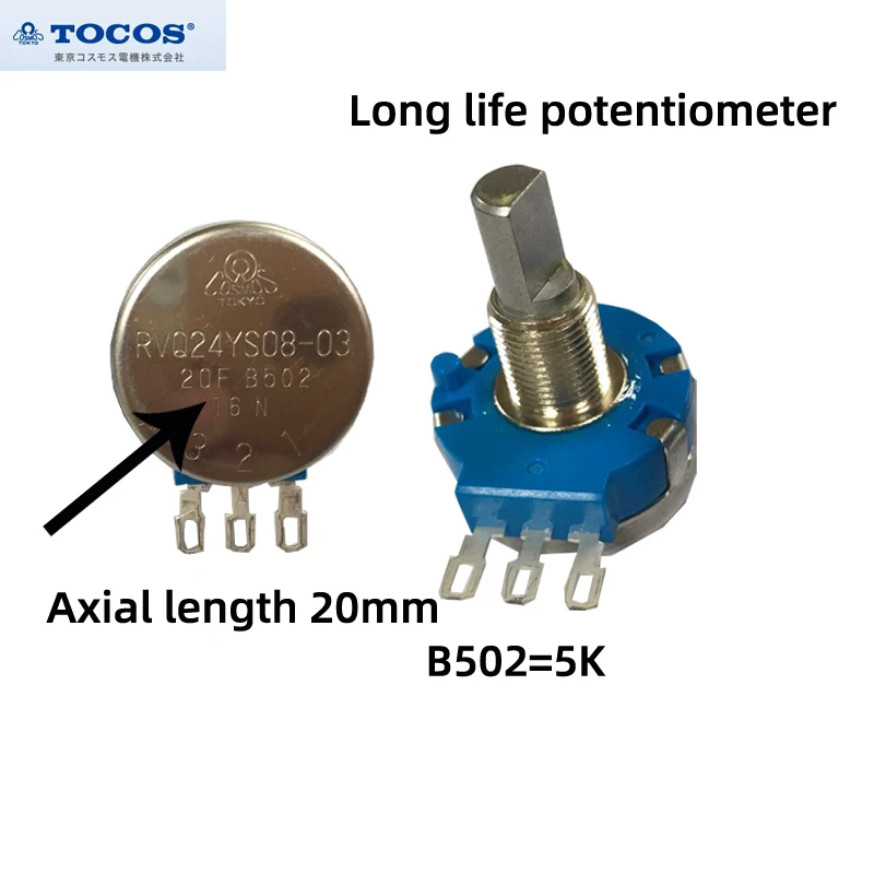 1 шт. 100% Япония RVQ24YS08-03 20F B502 axis electric потенциометр скутера 5K эффективный угол 45c