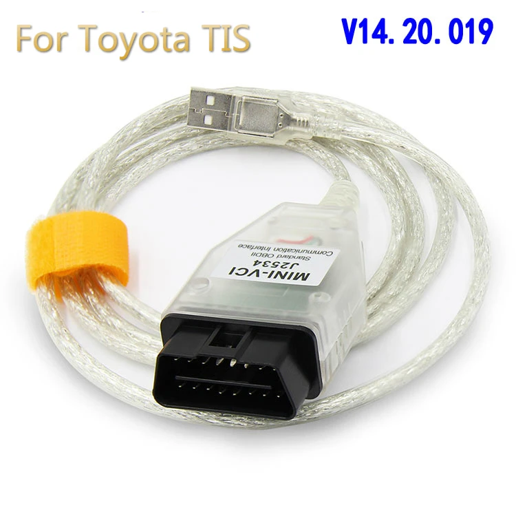 Последний V14.20.019 мини VCI интерфейс для TOYOTA TIS Techstream MINI-VCI FT232RL чип J2534 OBD2 Диагностический кабель