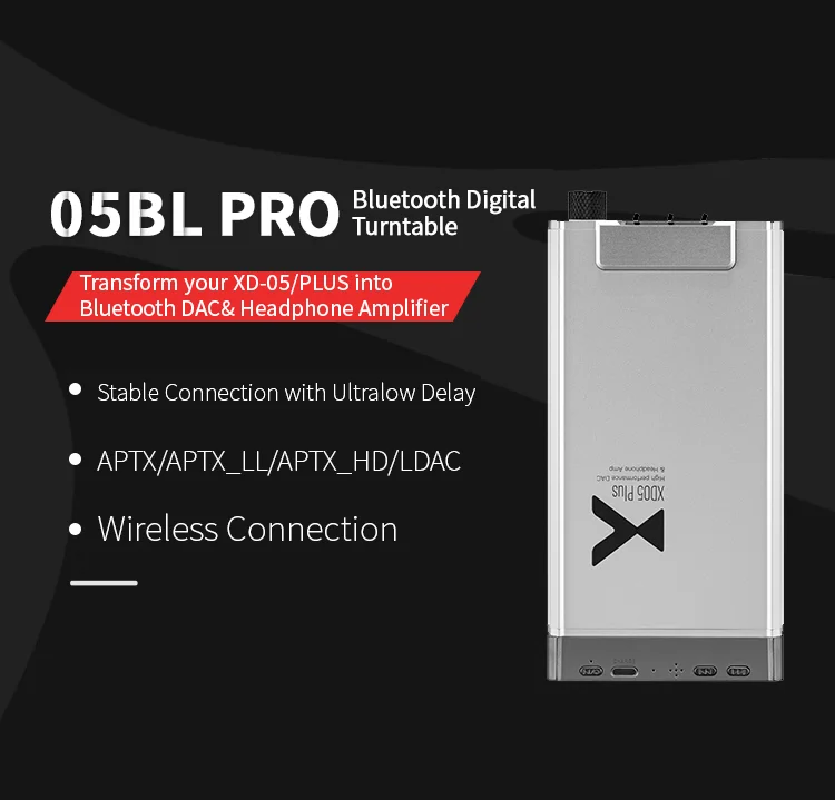 XDuoo XD05BL-PRO портативный Bluetooth цифровой проигрыватель для усилителя наушников