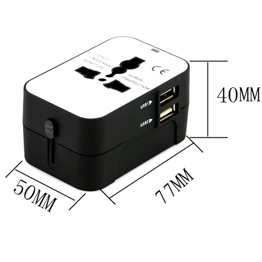 Новый белый черный розовый синий зеленый 2 1 А 2USB порта для Австралии США