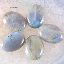 Овальная бусина из натурального серебристого серого лунного Лабрадорита, ожерелье с подвеской, серьги, кабошон,, 1 шт. K1692
