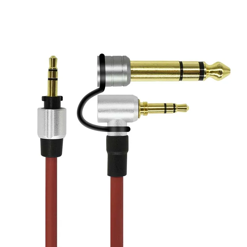 High-Quality Spring Extension Headphone Cable with 6.5mm Adapter, 3.5mm Interface