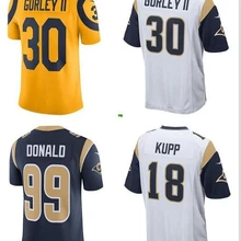 los А+++ Анхелес Качественная мужская футболка для взрослых Джаред Гофф 16 Тодд Герли 30 Аарон Дональд 99 Купер Kupp 18