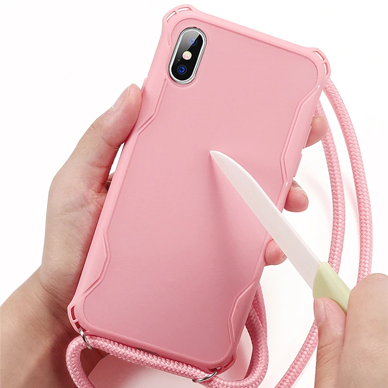 JKING для iphone 11 pro Max чехол мягкий с ожерелье шнурок кулоном шейный ремень веревка