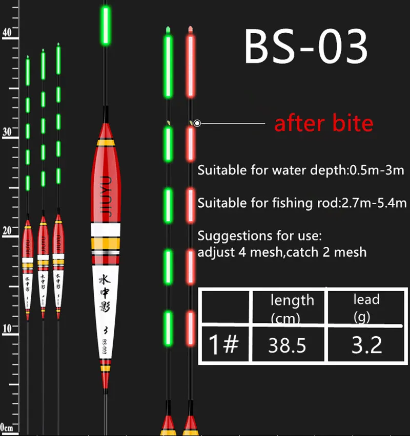 Fishing Led Light Float Bite Alarm Color Change Automatic Electronic Night Fish