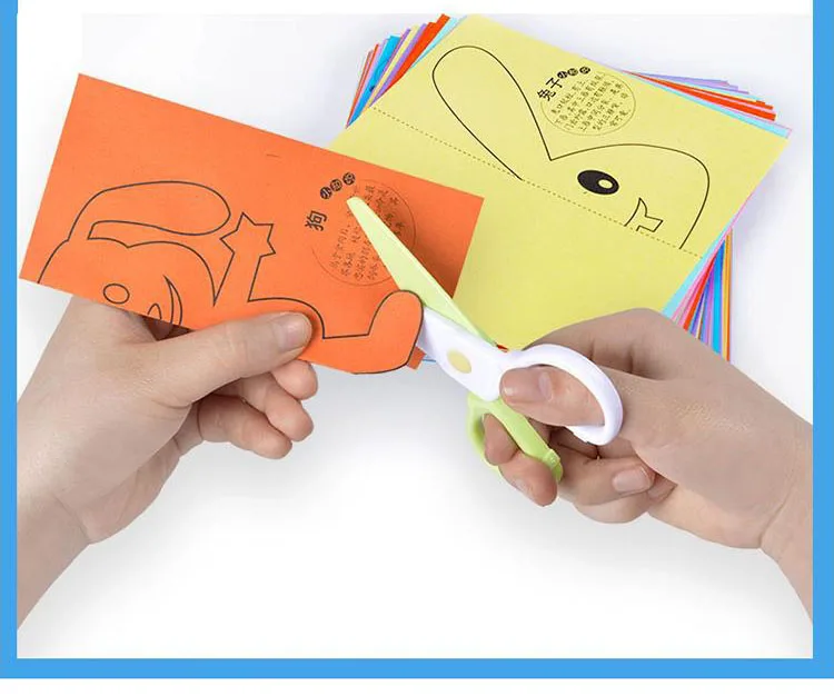100 шт детские цветные бумажные складные и режущие игрушки/Детские игрушки kingergarden art ремесло DIY Развивающие игрушки