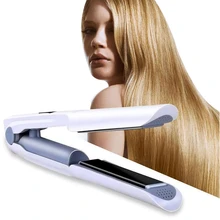 Горячая tod-usb зарядка бигуди для волос инструмент для выпрямления волос мини беспроводной плоский Утюг щипцы для завивки(розовый