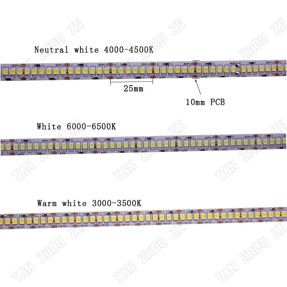 Светодиодный светильник CRI 80 + 5 мм 10 PCB 12 в 24 В 2835 120 светодиодный s 240 s/m диодный