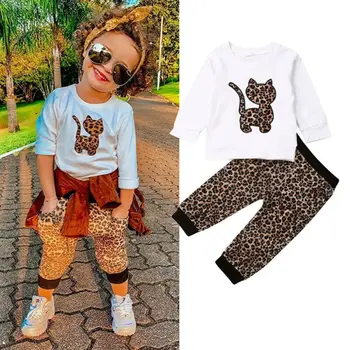

Autumn Winter Clothes Toddler Kids Baby Girls Clothes Shirt Top Velvet Pants Leopard Outfits Clothes Set Tracksuit 0-4T