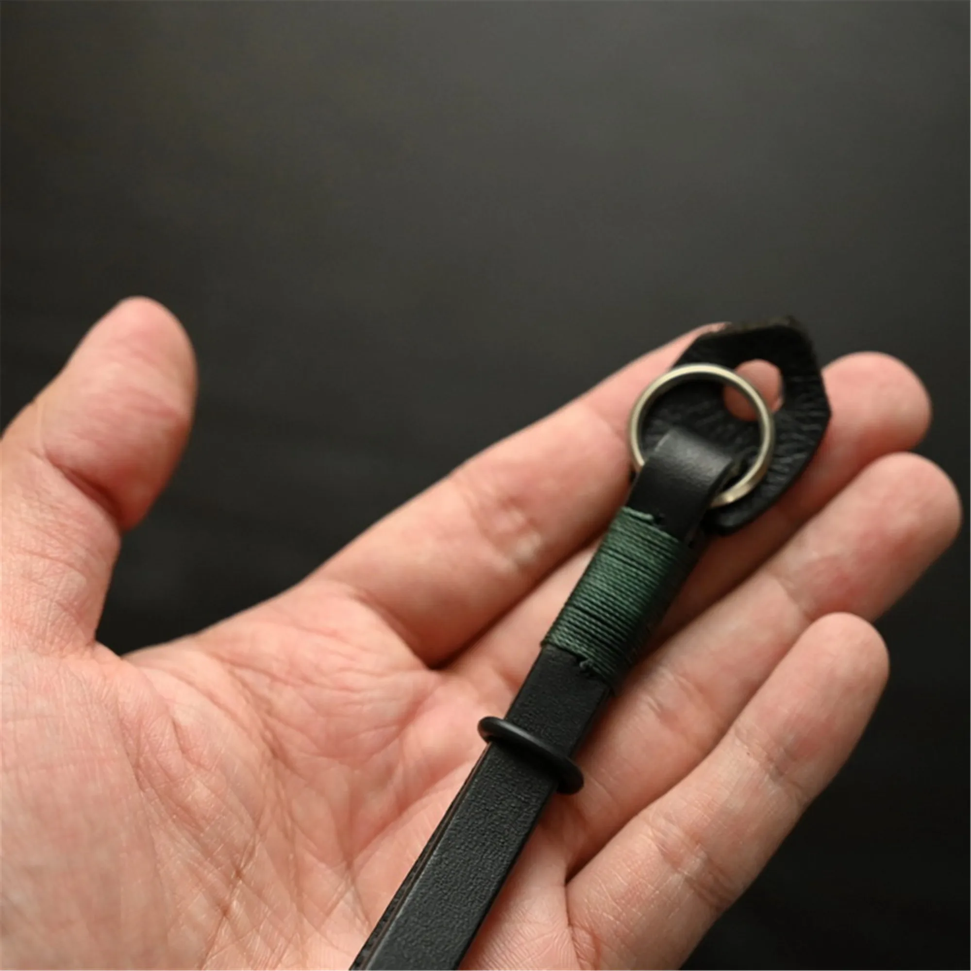 Black Green Кожаный ремешок на запястье для камеры Ricoh GR3 GR2 Canon G7X ручной работы - Цвет: Black Green