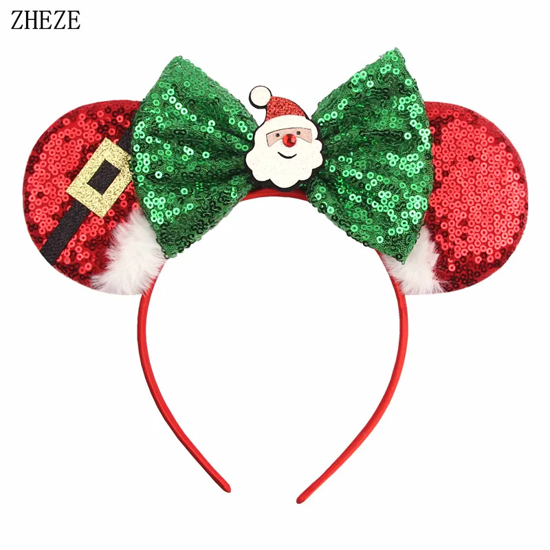 Nieuwe Weihnachten Maus Ohren Stirnband Für Mädchen Frauen Haarband Santa Claus Festival Party DIY Haar Zubehör Großhandel – Detail 16