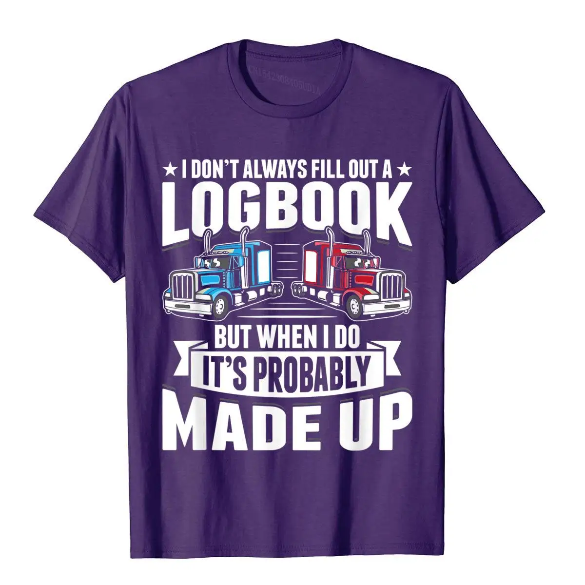 Funny Trucker Logbook Truck Driving Tractor Trailer T-Shirt__A10824purple