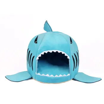 

Unique Shark-mouth Shaped Sof Pet Dog House Warm Plush Dog Bed Waterproof Pet Nest Dog Warm Nest For Cat Puppy 3 Drop Shipping