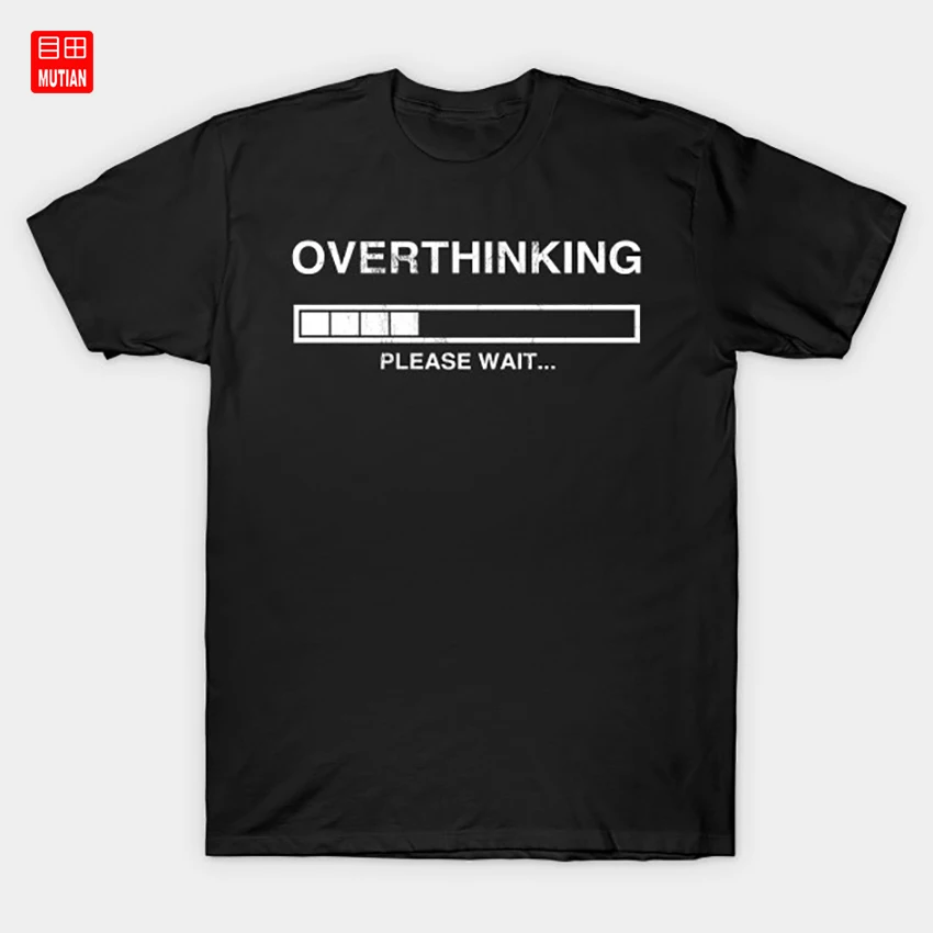 Мужская футболка с надписью Overthinking | одежда
