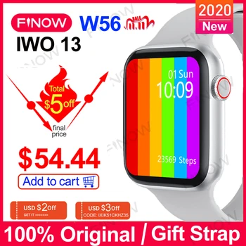 

Original IWO13 W56 SmartWatch 2020 Wireless Charging relogio ECG Sport 1.75 Inch 320*385 PK Iwo 12 Iwo W46 FK78 Smart watch Men