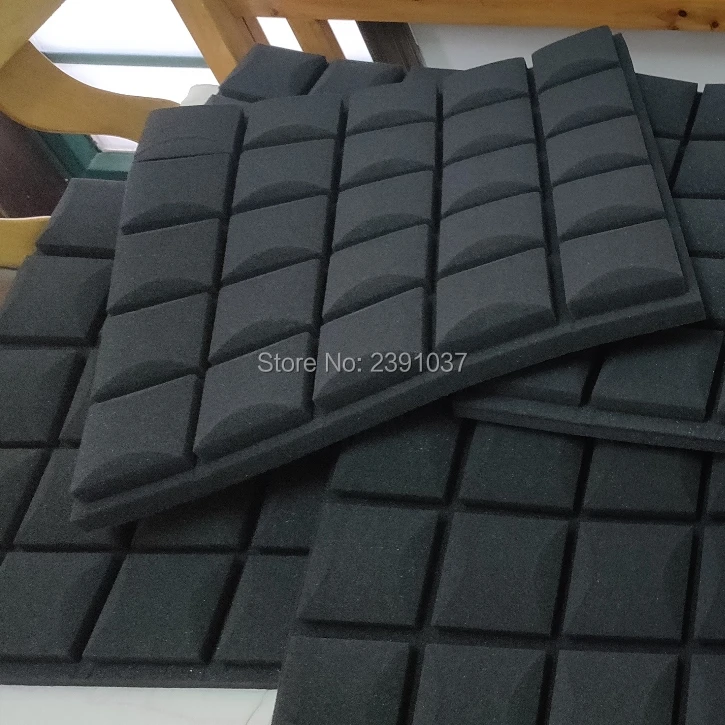 US $276.59 EMS Fast Shipping 60pcs 50x50x5cm Soundproof Foam Studio Acoustic Sound Absorption Treatment Panel Tile Wedge Protective Sponge