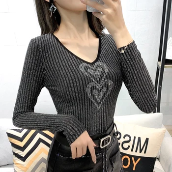 

European Clothes Sexy Back Shiny T-shirt 2020 New Spring Autumn Women Fashion Tops Bright Sliver Shirt Ropa Mujer Tees T9D617