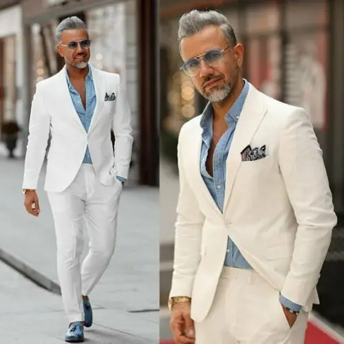 Handsome Suits Coat+pant Peak Lapel 