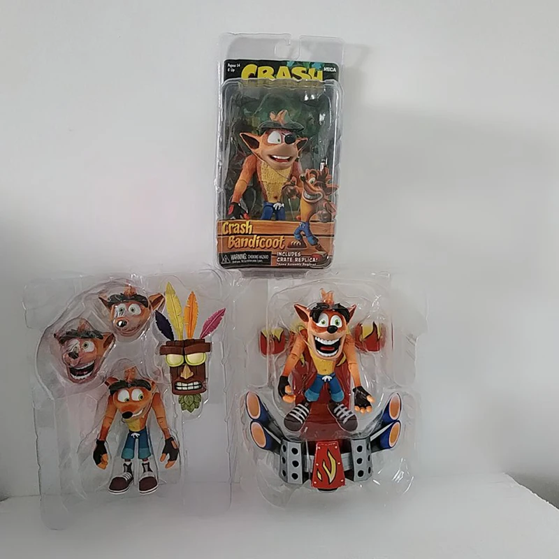 15 см-18 см NECA оригинальная игра Crash Bandicoot серия Aku маска АКУ и бандикут и струйная доска экшн фигурка модель игрушки кукла для подарка