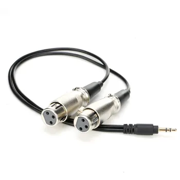 

TRS to Dual XLR Female Y-Adapter Cable, 3.5mm Mini Jack Stereo Male to 2 XLR Female Interconnect Breakout Y Patch Cable for Mic