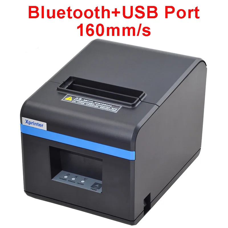 160II USB Bluetooth 80 мм Термальный чековый принтер Pos принтер с автоматическим резаком USB Ethernet Bluetooth порт для кухни ресторана 260 мм/сек - Цвет: 160II USB Bluetooth