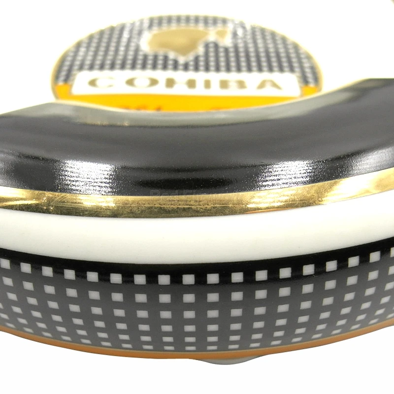 COHIBA керамическая пепельница для сигар большого размера 4 палец держатель для сигар стол сигарета портативная пепельница 3 цвета