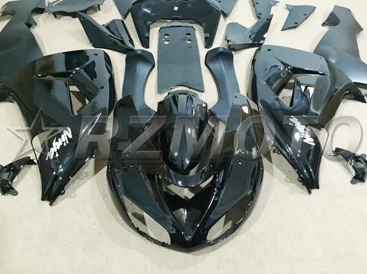 4 бесплатные подарки ABS Полный комплект обтекателя подходит для Kawasaki Ninja ZX-10R ZX10R 2006 2007 06 07 обтекатели набор на заказ черный