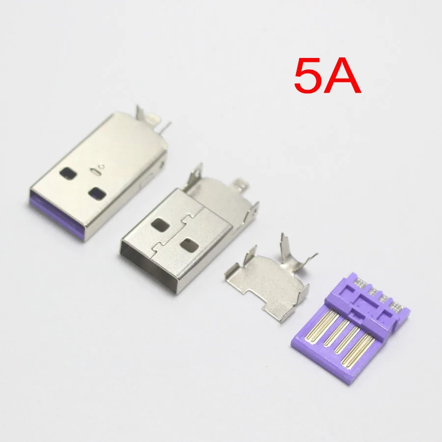 5 комплектов USB 2 0 Тип A штекер типа позолоченные или никелированные разъемы usb