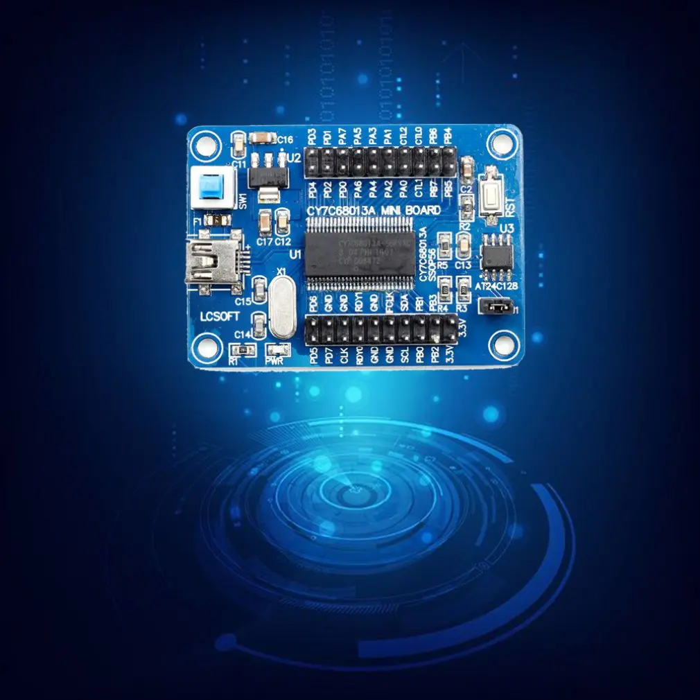EZ-USB FX2LP CY7C68013A USB основная плата макетная плата логический анализатор стильный и красивый портативный черный технология