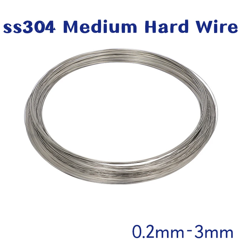 Stainless Wire Diameter 0.02-3.0mm Length 1m/5m/10m 304 Stainless Steel  Wire Single Bright