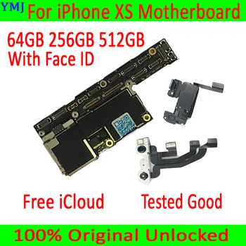 

For iPhone XS Unlocked iCloud Motherboard With/Without Face ID Original Used OK Main Logic Board 64GB 256GB 512GB 100% Good Test