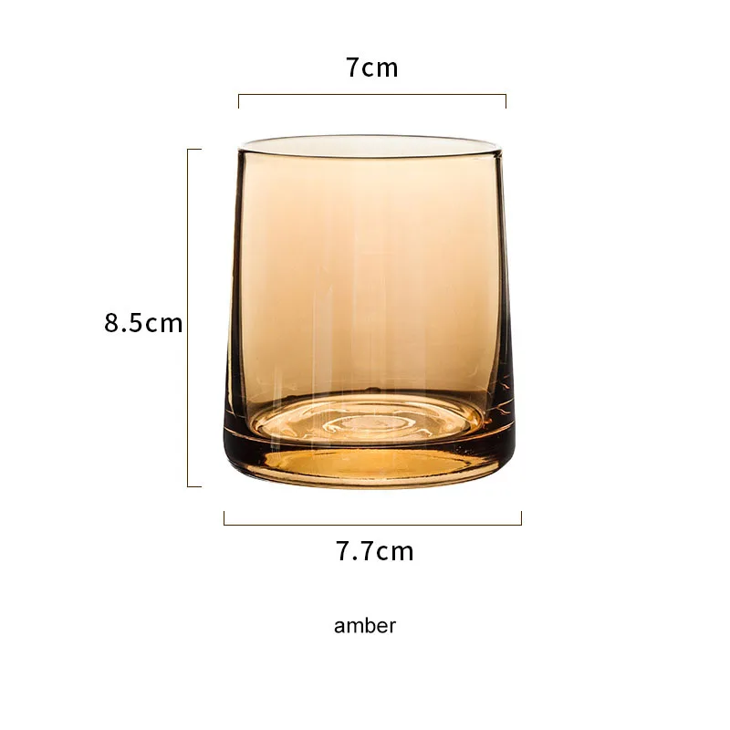 Dazzle Colorful Glass Wine Cup Transparent Glass Coffee Cup Milk Whiskey Tea Beer Steins Cup for Club Bar Drinkware - Цвет: T2