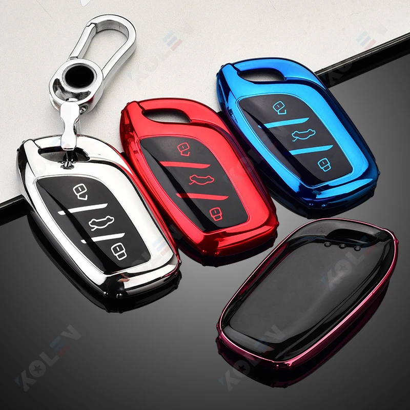 Soft TPU Car Remote Key Case Cover Holder Shell per MG ZS EV MG6 EZS HS EHS 2019 2020 Roewe RX5 i6 i5 RX3 RX8 ERX5 accessori - H48b7d42b6f014d9892fc9c25f4c02110p