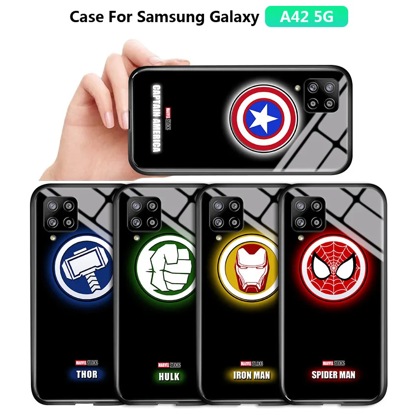 Светящийся в темноте чехол для телефона Samsung Galaxy A42 5G A01 A11 A21S a31 A51 A71 с логотипом