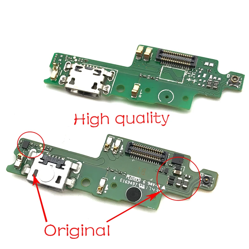 Зарядка через usb Нижняя плата Flex кабель соединительные детали для Xiaomi Redmi 4X4 4A Pro 6 6A микрофонный модуль