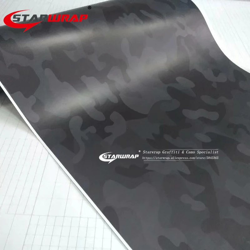 Звезда обертывание серый balckCamo виниловая Автомобильная обертка мотоцикл наклейка DIY Стиль камуфляж виниловая оберточная пленка