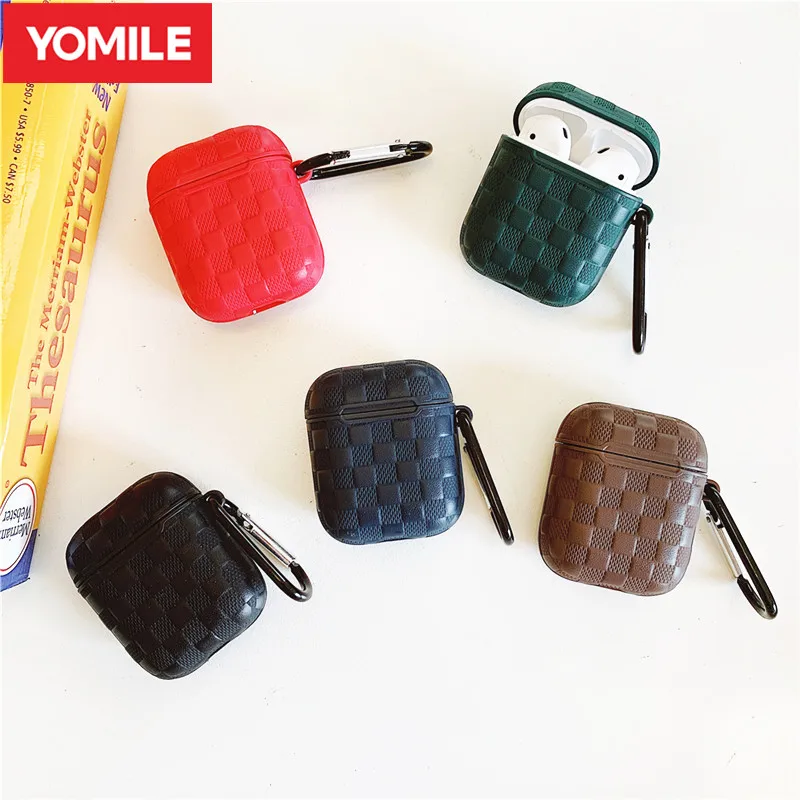 YOMILE Woven Pattern Cover Weave Art Case For Apple AirPods 1 2 Earphone Pouch Bluetooth Air Pods Earpods Protection Funda | Электроника