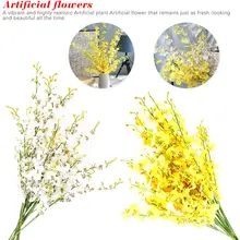 Белый желтый искусственный цветок из шелка Декоративные орхидеи для дома Свадьба День Святого Валентина Декоративные искусственные цветы растения