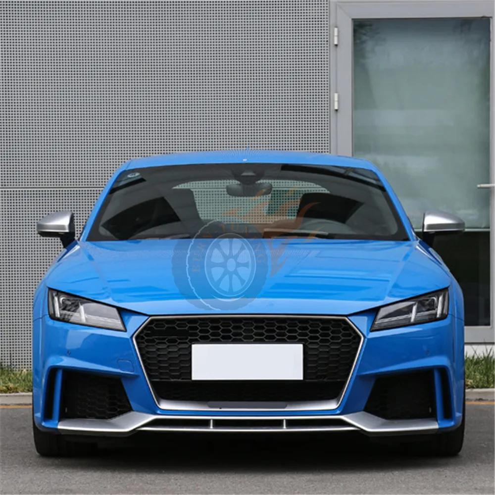 Решетка в виде сот для Audi TT TTS 8S- обновление TTRS стиль гриль Шестигранная сетка передний бампер ABS с европейской пластиной держатель