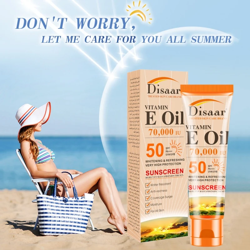 SPF50 витамин Е, солнцезащитный крем для лица, основательное отбеливание, солнцезащитный крем для кожи, увлажняющий крем для ухода за телом