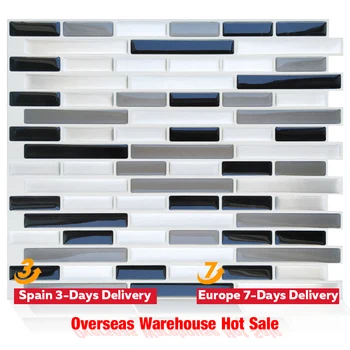 

10 Pieces Self Adhesive Tile Stickers Home Decor wall sticker mosaic Vinyl Kitchen Backsplash Peel and Stick