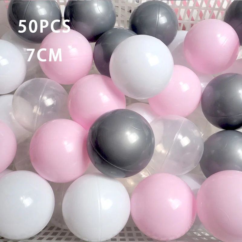 50 шт./лот, Экологичный красочный шар, пластиковый Океанский шар, веселые детские игрушки, детская игрушка для плавания, водный бассейн, волнистый шар диаметром 7 см - Цвет: WJ3709D