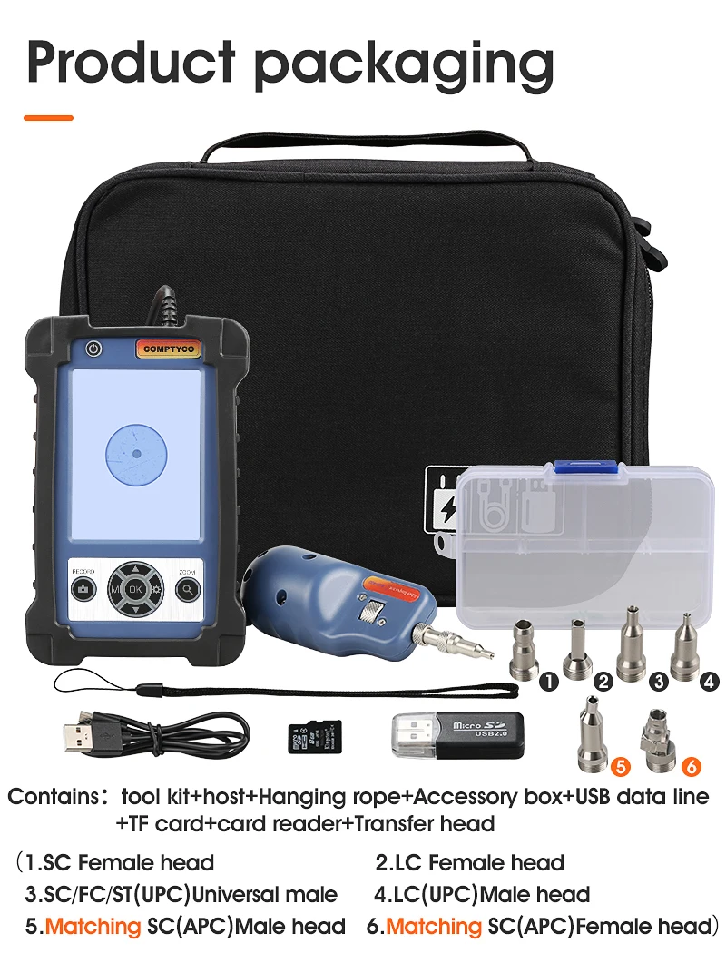 

Fiber Optic Inspection Microscope Probe with 3.5 INCH Display Screen Monitor