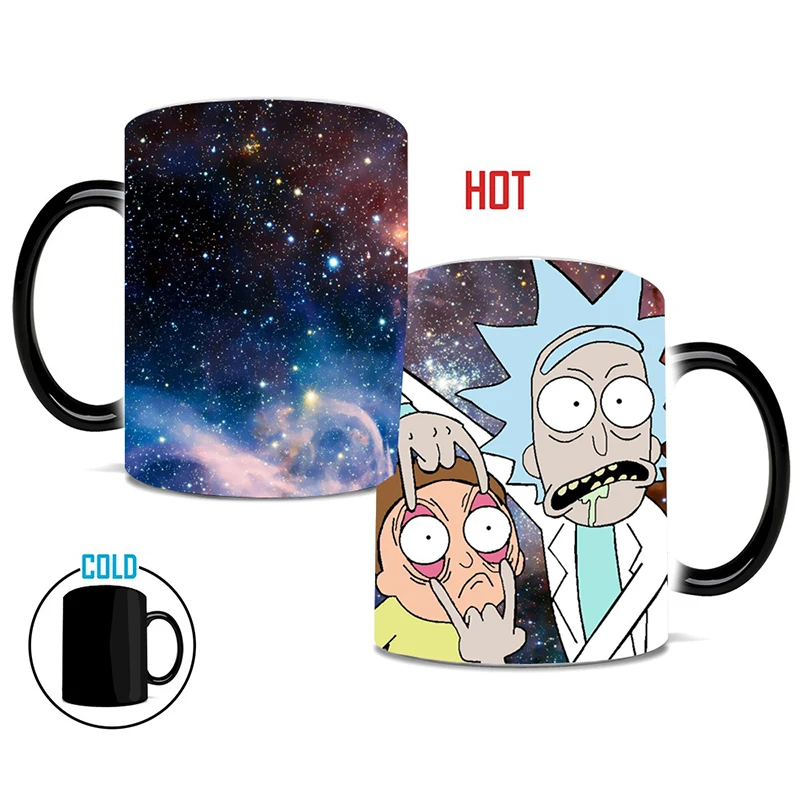 

350ml New Creative Magic Rick and Morty Color Changing Mug Coffee Tea Moring Milk Cup Gift for Your Family Children Kids Friends