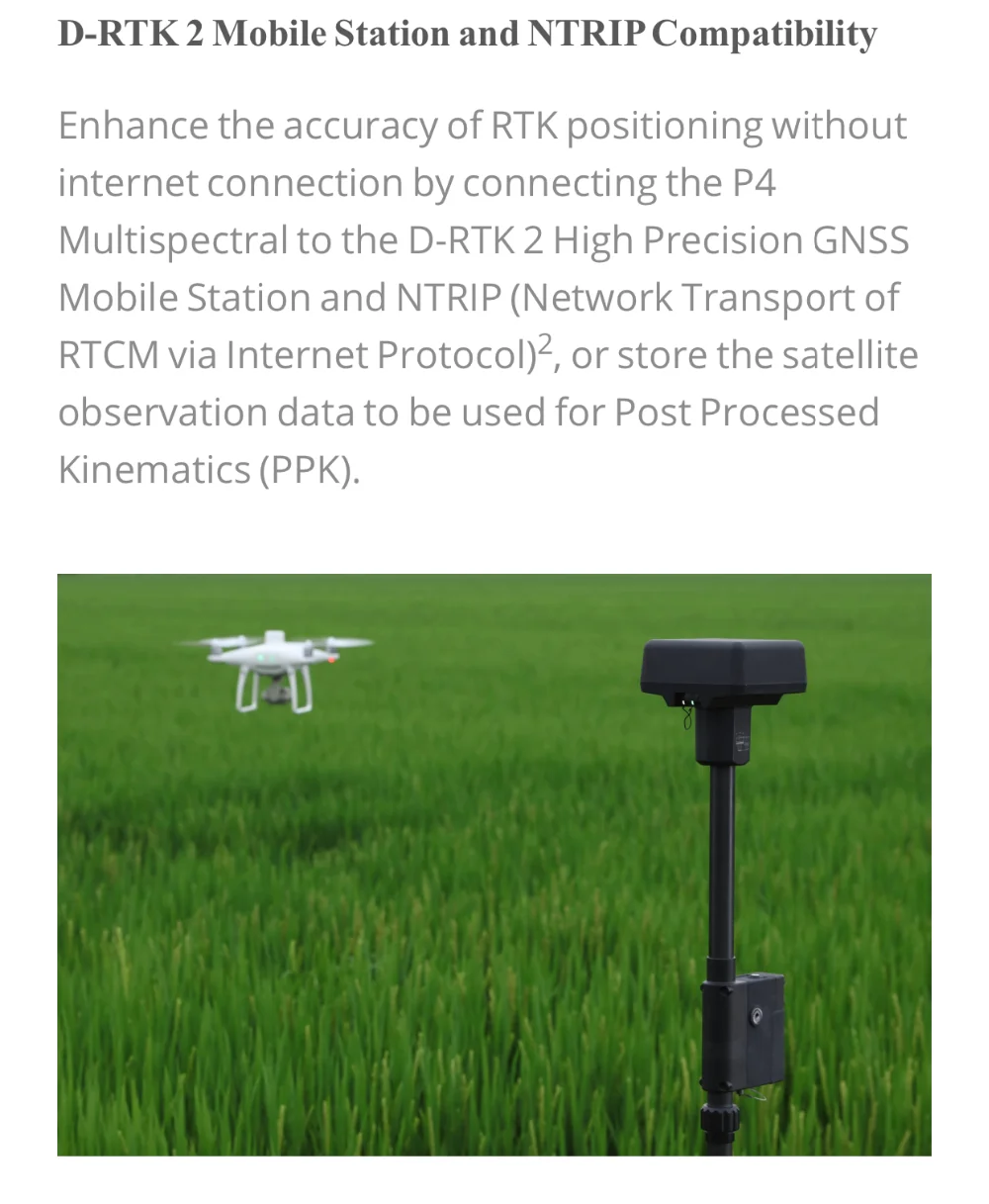 DJI P4 MULTISPECTRAL Высокоточный Дрон с плавно интегрированной системой многоспектральной визуализации Phantom 4