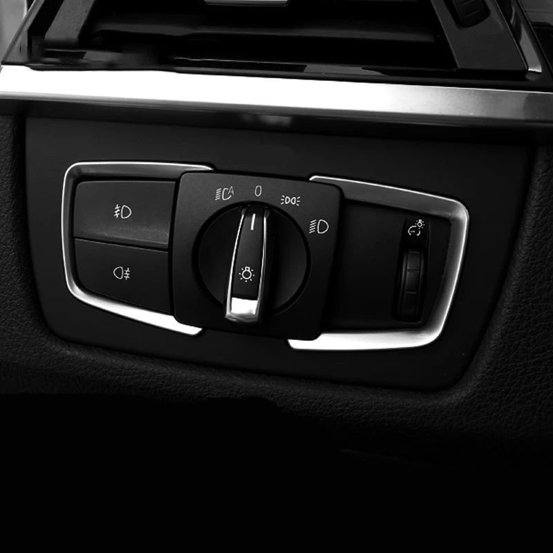 

2Pcs/Set ABS Chrome Headlight Switch Frame Trim Adjustment Circle Sticker For BMW F30 F31 F32 F34 3 4 Series 320 328 Accessories
