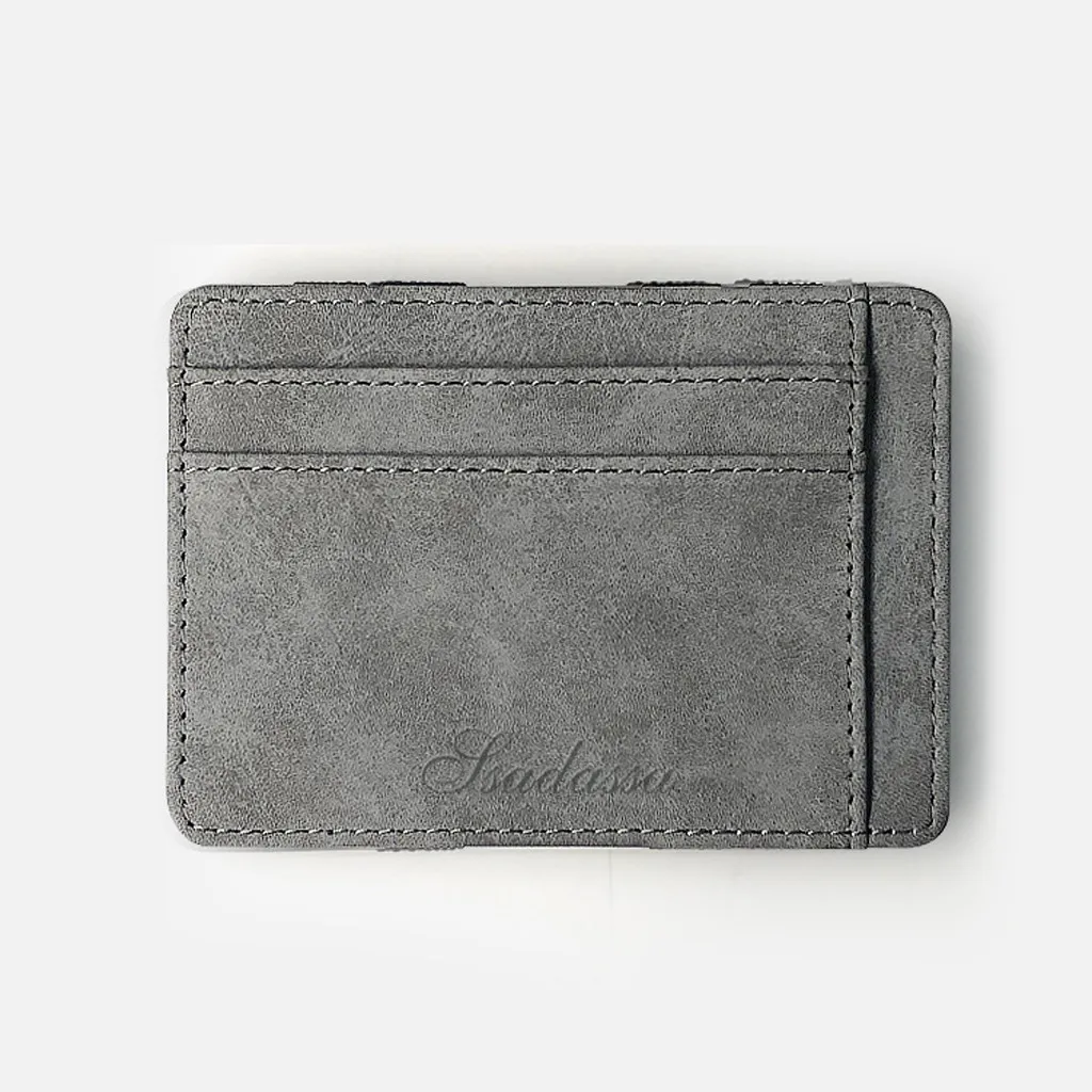 Ultra Thin Mini Wallet Men's Small Wallet Business PU Leather Magic Men Wallet High Quality Coin Purse Credit Card Holder Wallet